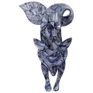 Lea Stein Blue Mosaic Brooch