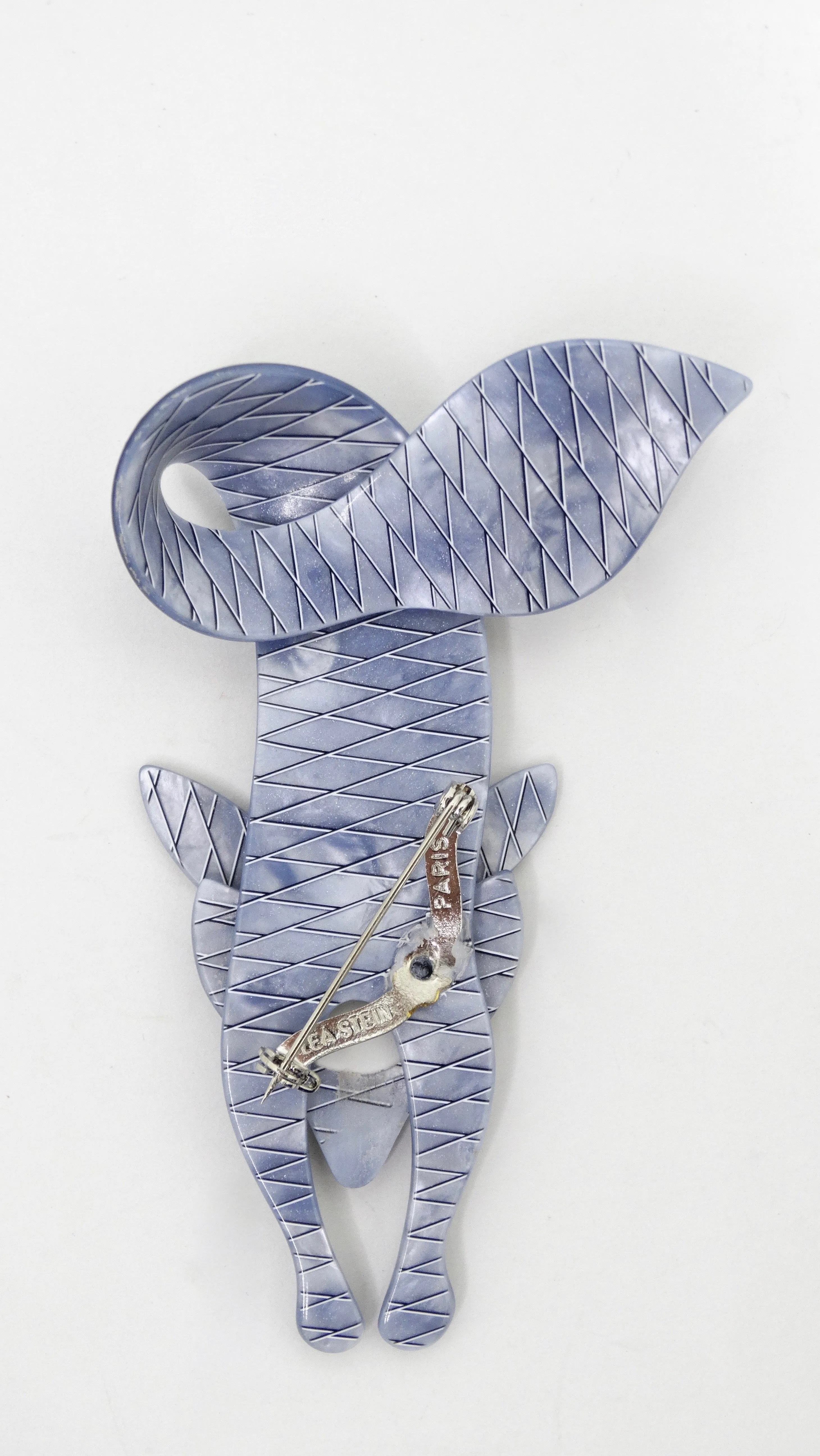 Lea Stein Blue Mosaic Brooch
