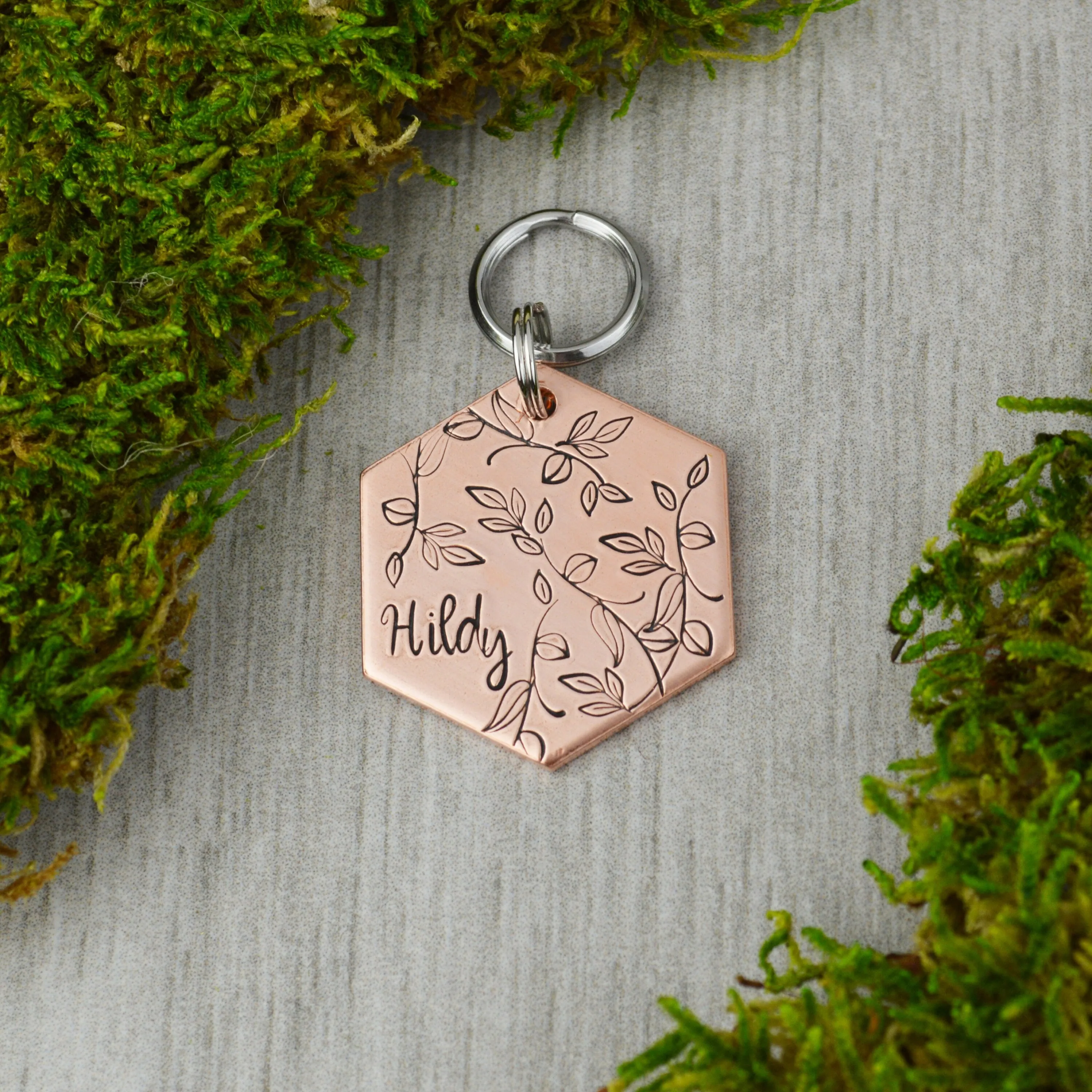 Leafy Vines Pet ID Tag