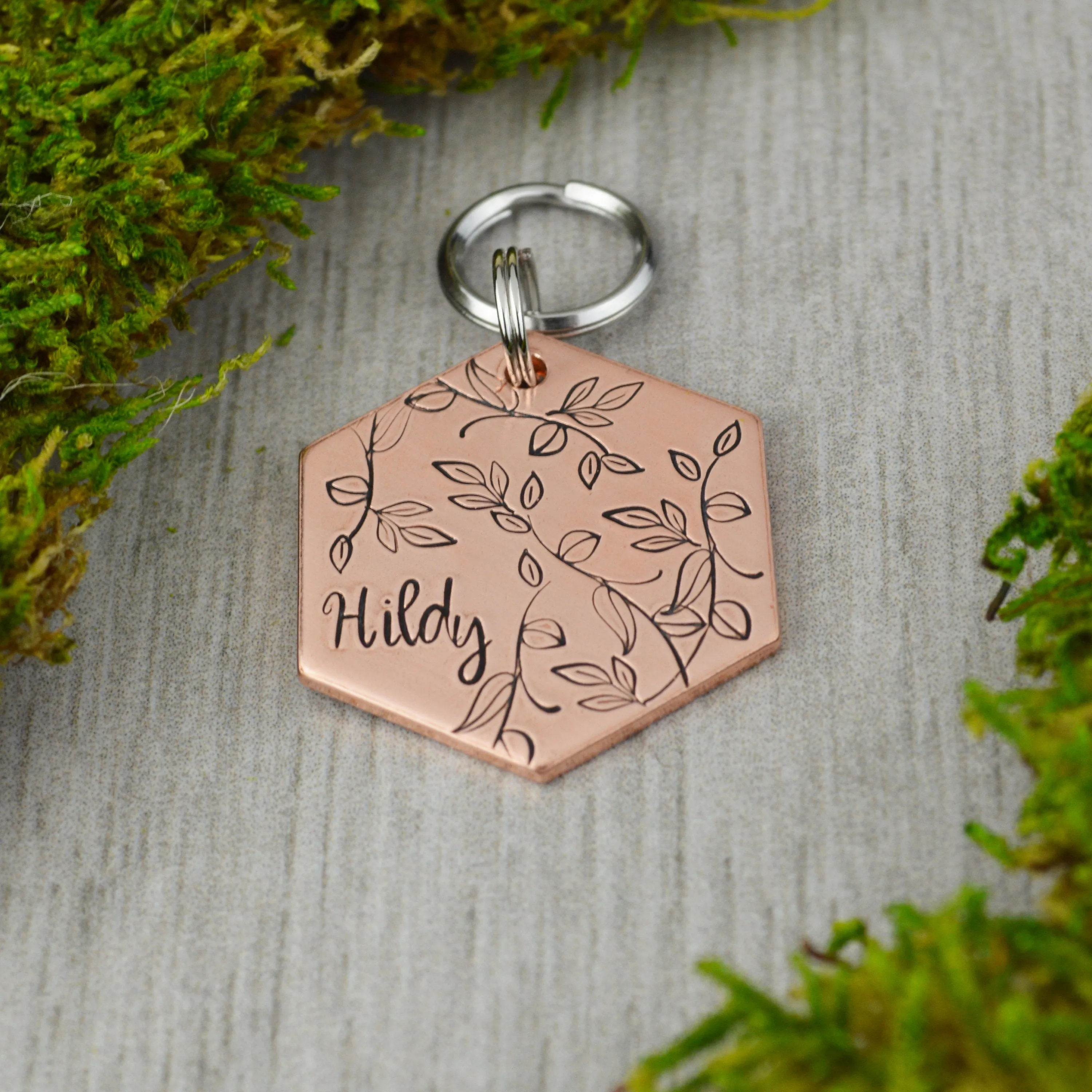 Leafy Vines Pet ID Tag
