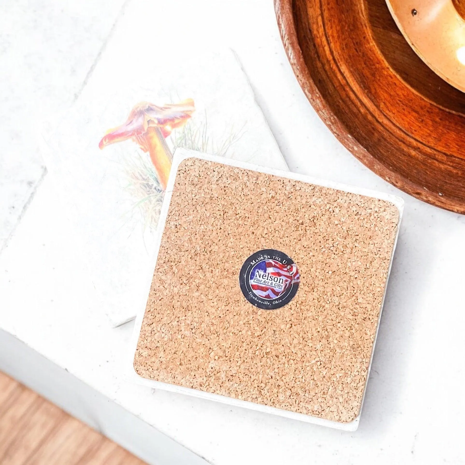Limestone Mushroom Coasters