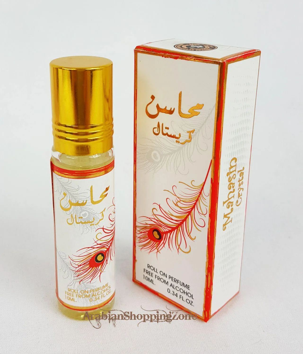 Mahasin Crystal Perfume Oil ATTAR 10ml (0.34OZ) UAE ARD AL ZAAFARAN No Alcohol