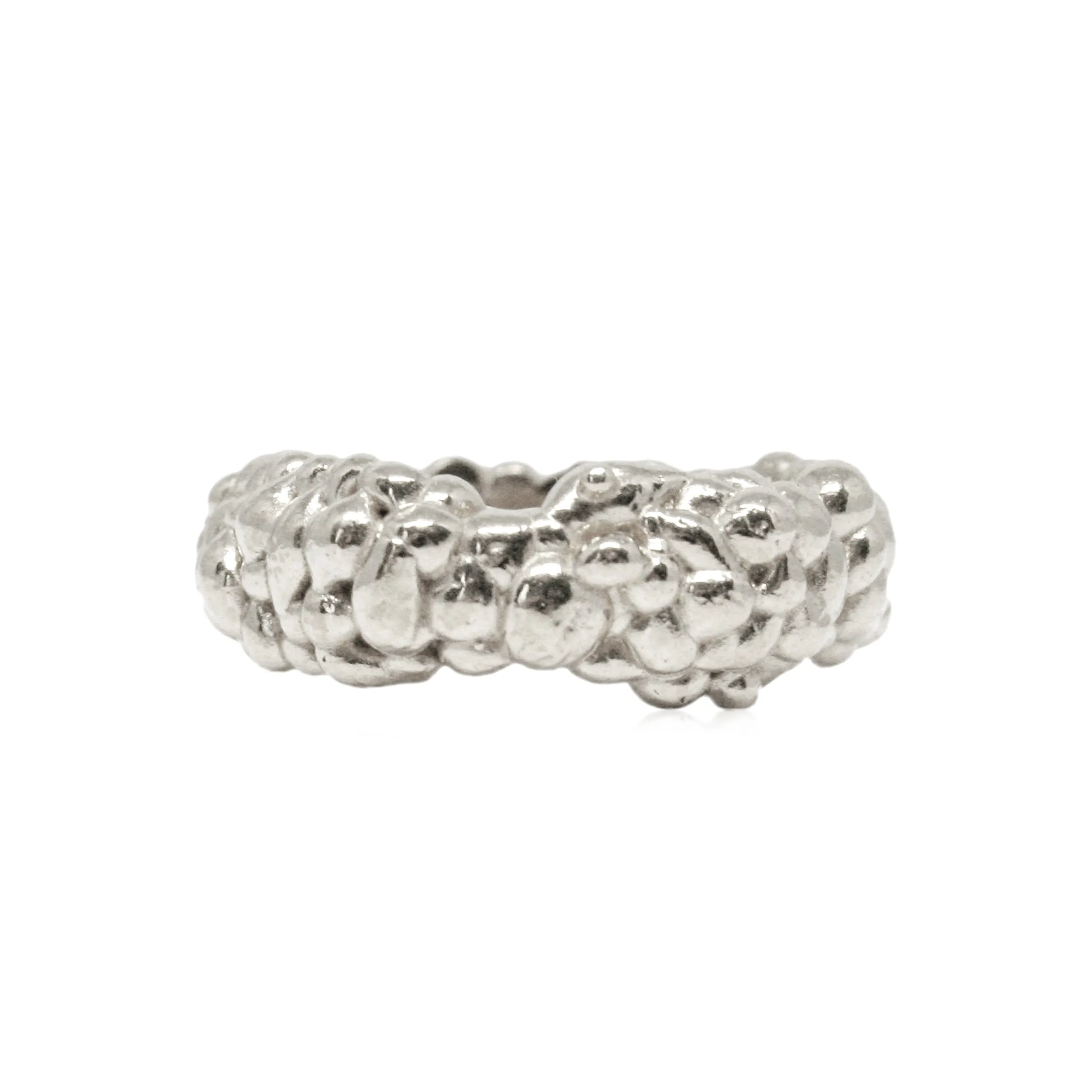 Mammatus 14k white gold wedding ring