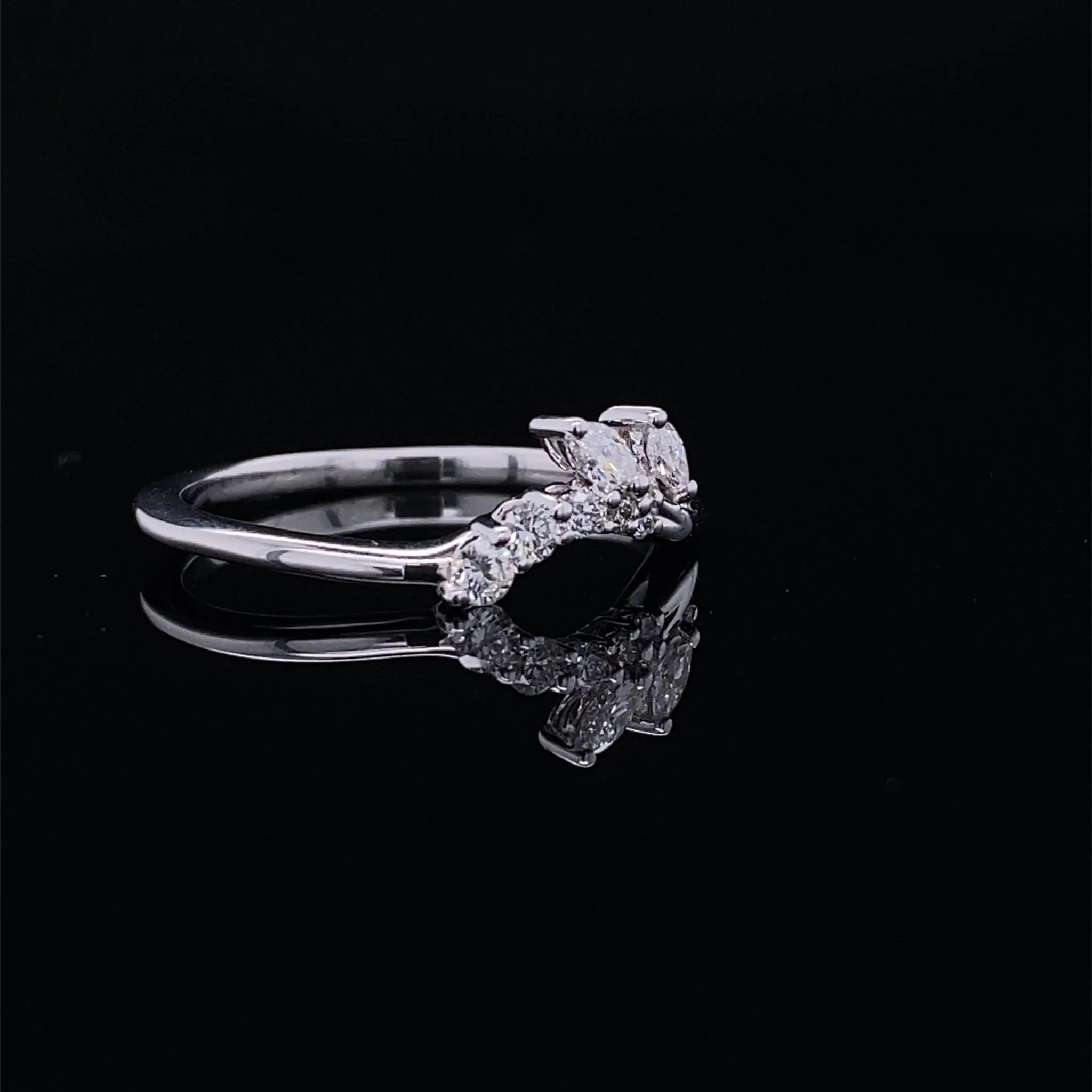 Marquise Leaves and Diamond Vine Wrap Ring