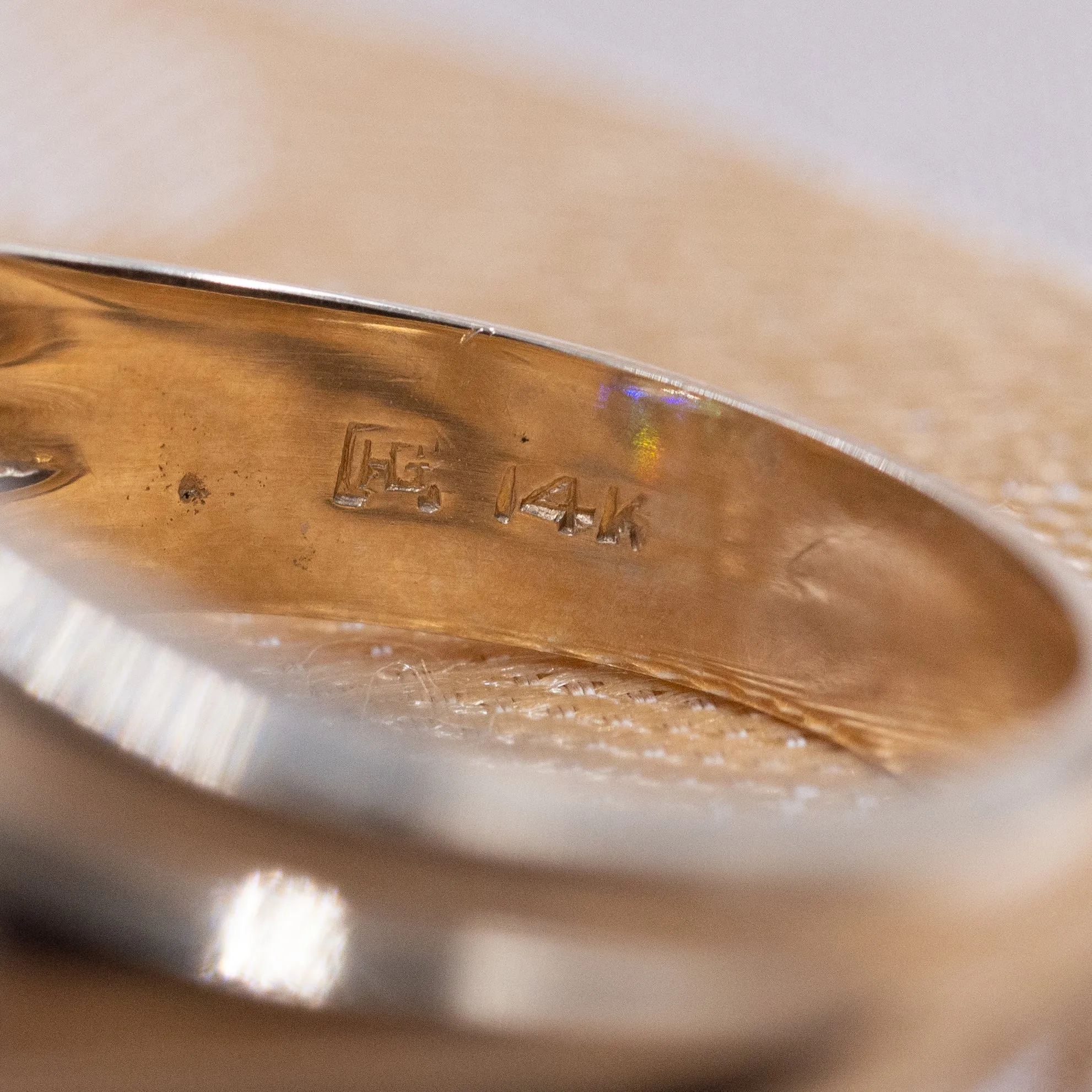 Men's Bold Diamond Ring c. 1940s