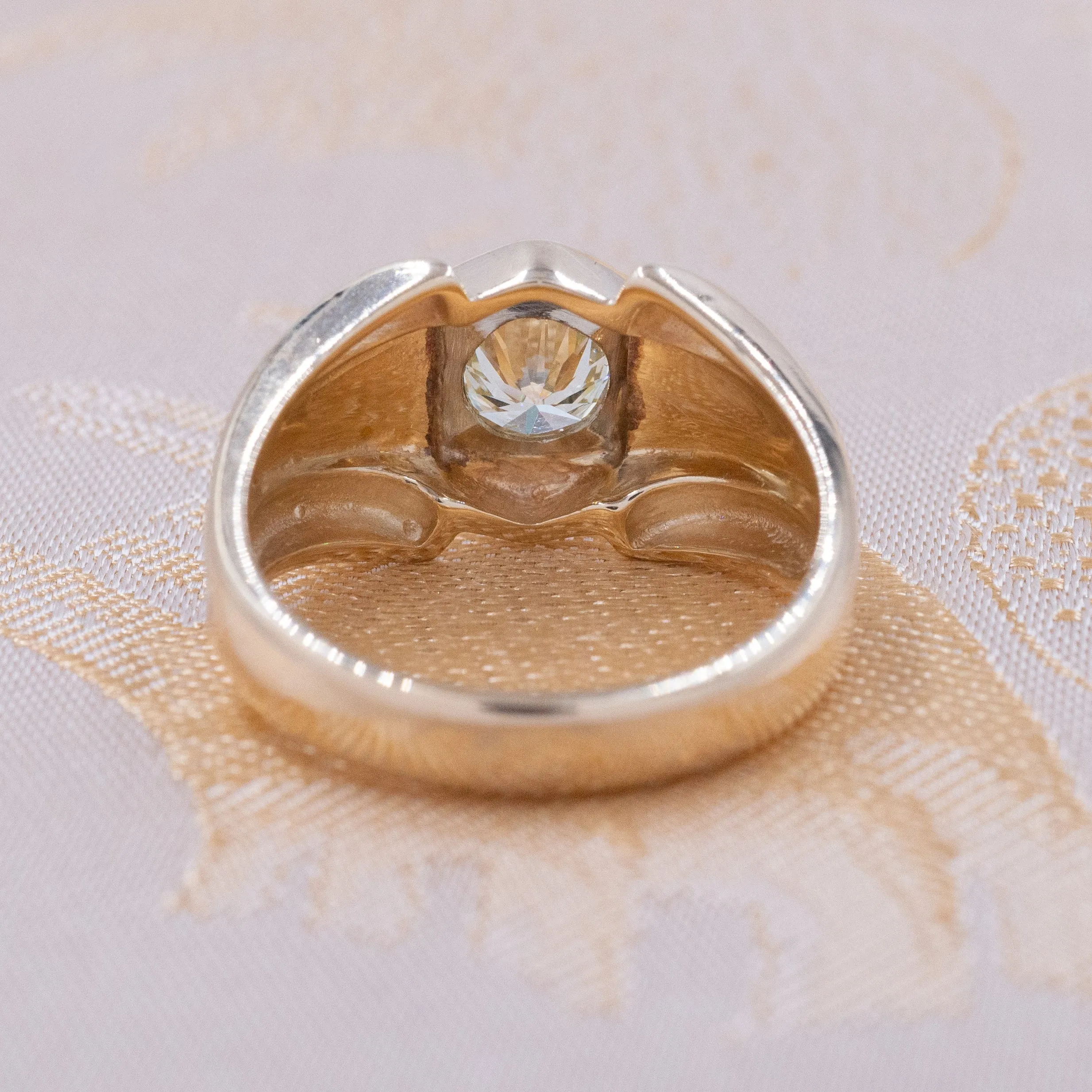 Men's Bold Diamond Ring c. 1940s