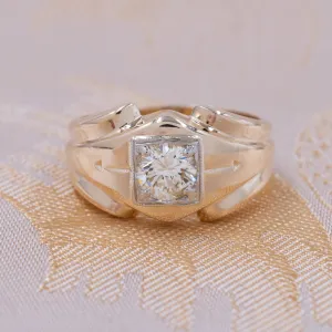 Men's Bold Diamond Ring c. 1940s