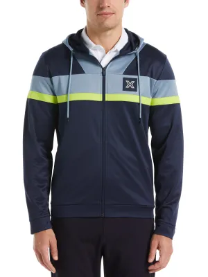 Mens Callaway X Color Block Full Zip Golf Hoodie