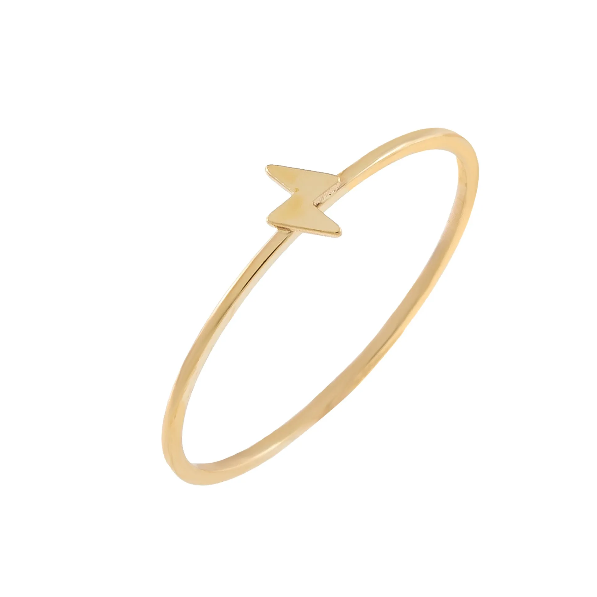 Mini Lightning Bolt Ring 14K