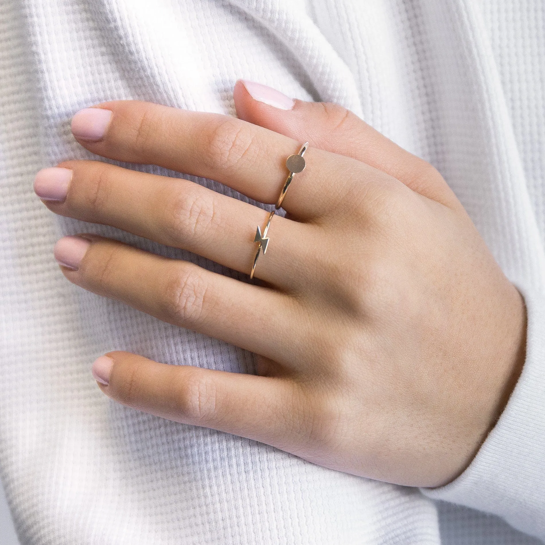 Mini Lightning Ring 14K