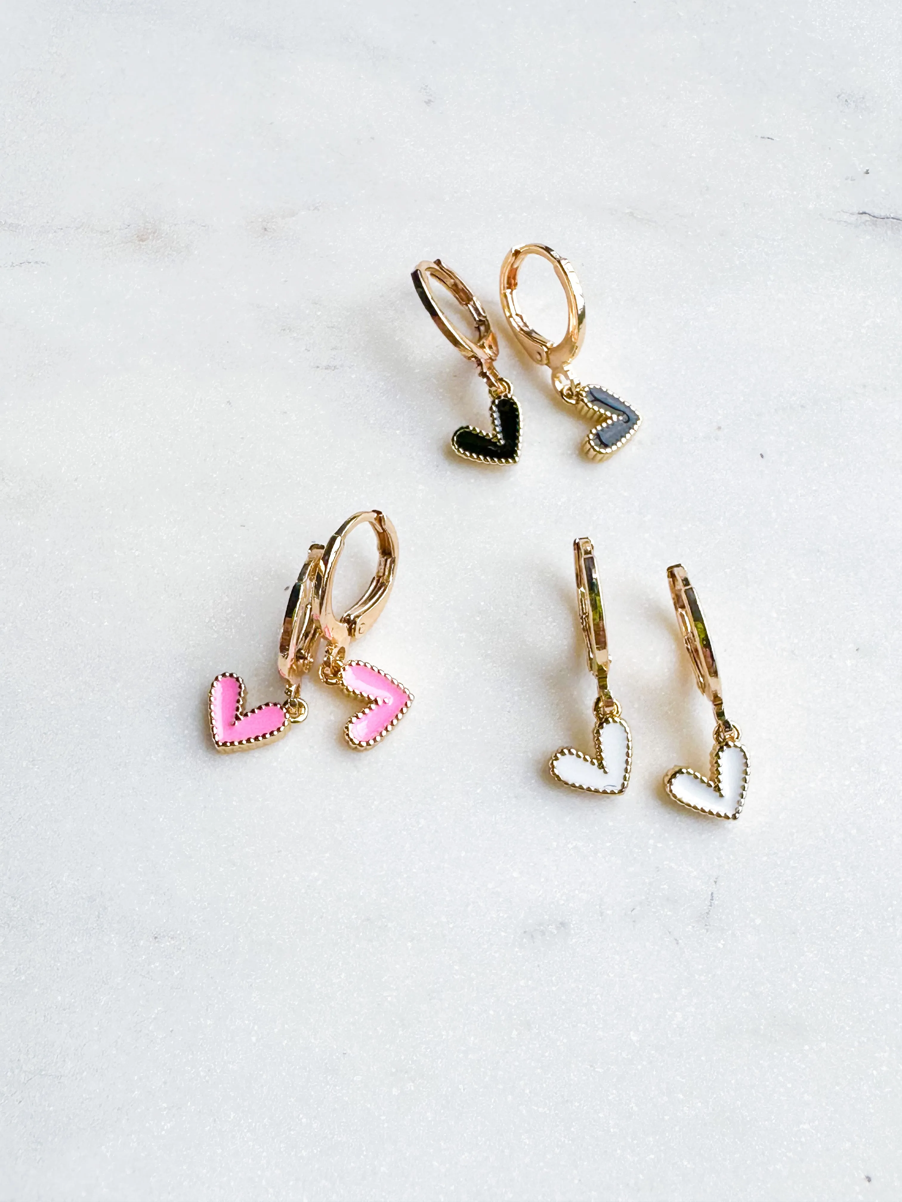 Mini Pink Heart Earrings