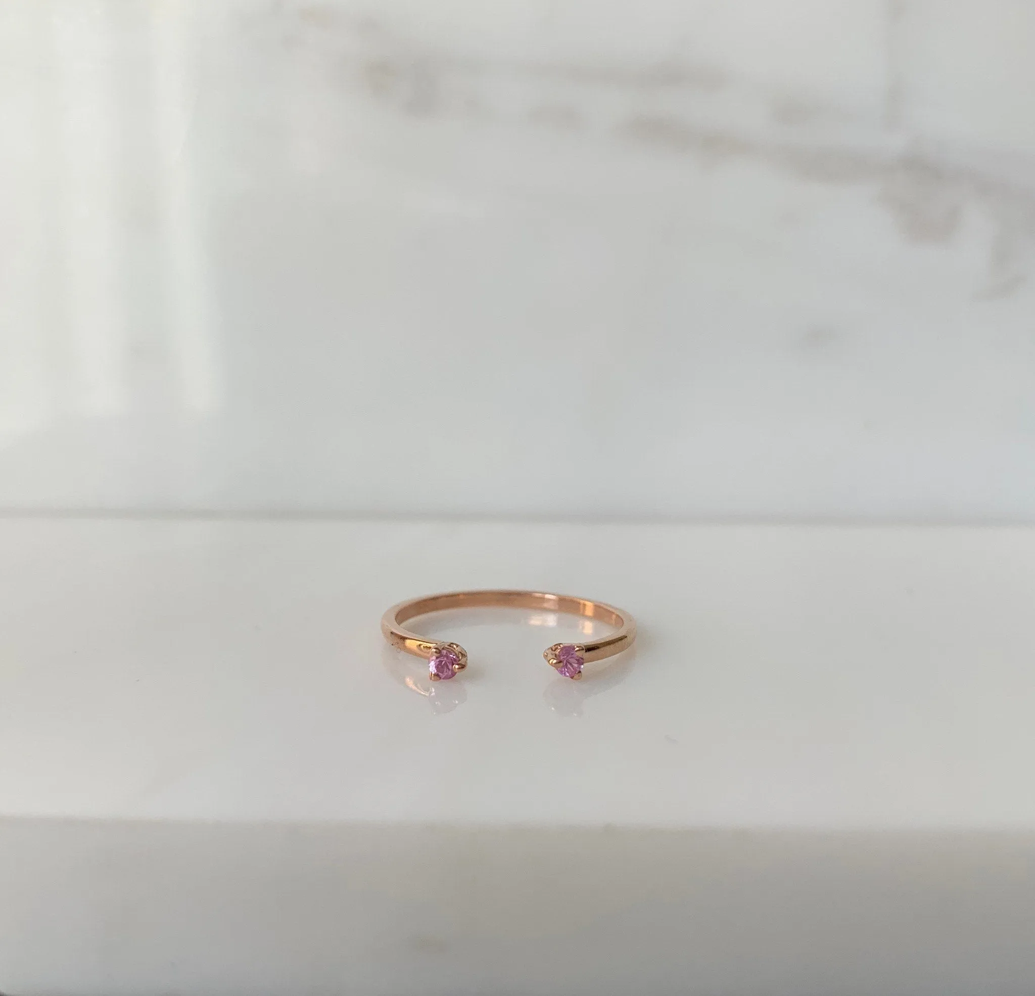 Mini Pink Sapphire Cuff Ring