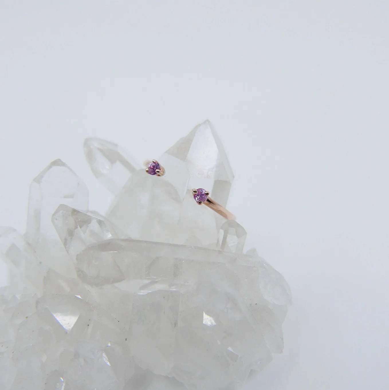 Mini Pink Sapphire Cuff Ring
