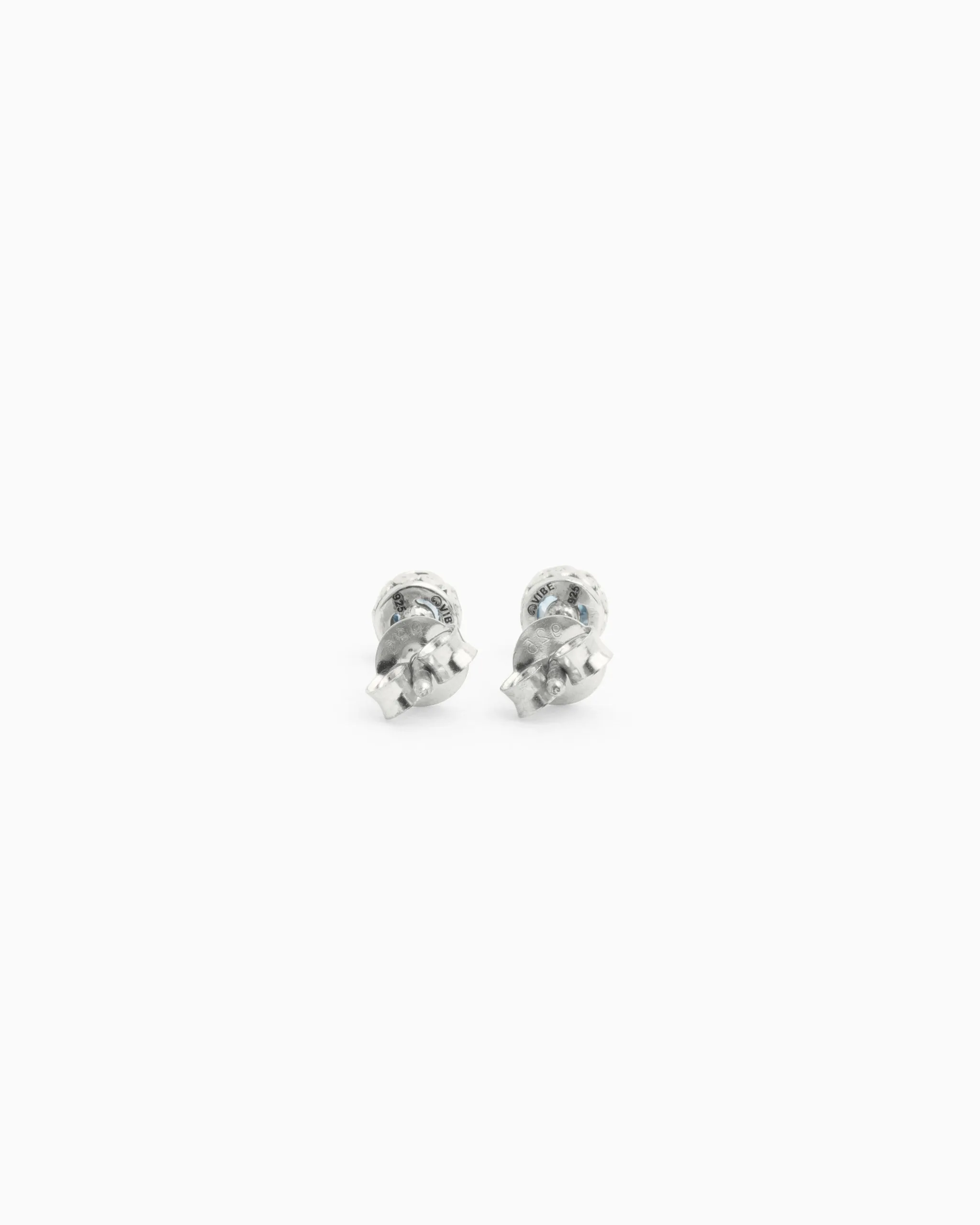 Mini Princess Petroglyph Stud Earrings - Hampton Blue Topaz