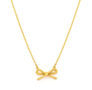 Mini Rope Bow Necklace