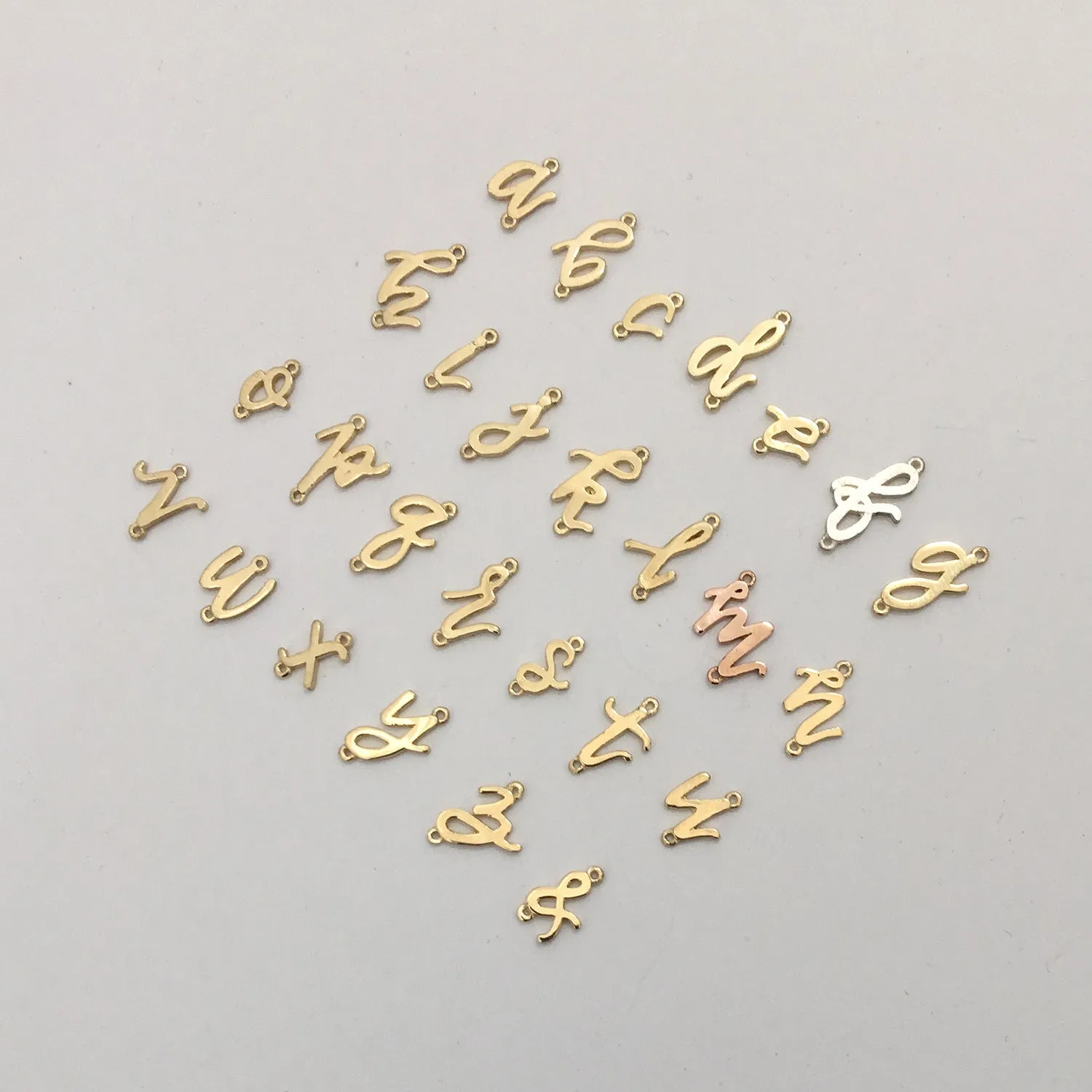 Mini Sideways Love Letter Necklace (White Gold)