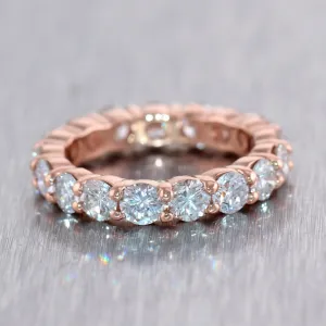 Modern 14k Rose Gold 2.51ctw Diamond Eternity Band Ring