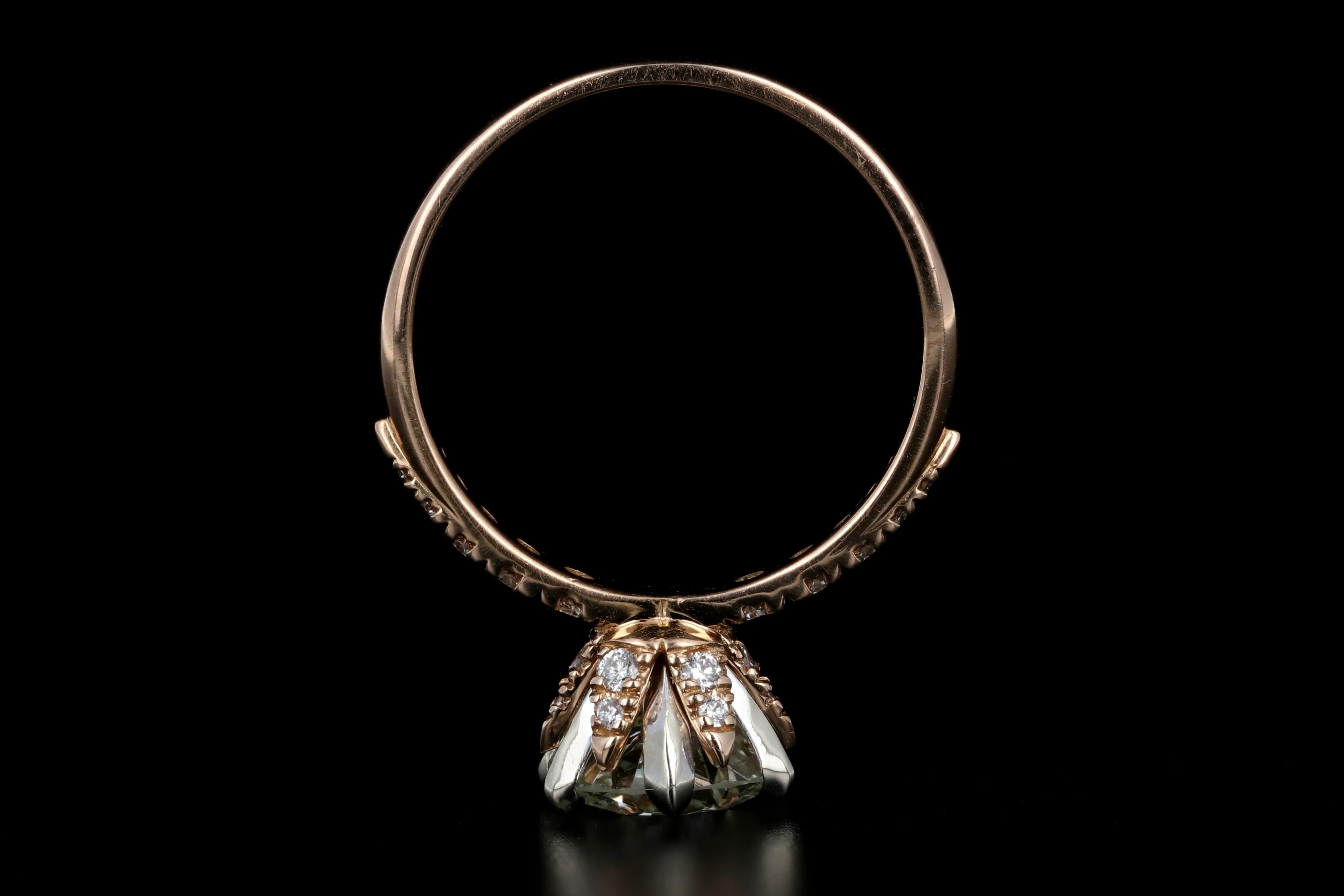 Modern 18K Rose Gold 1.86 Carat Diamond Engagement Ring GIA Certified