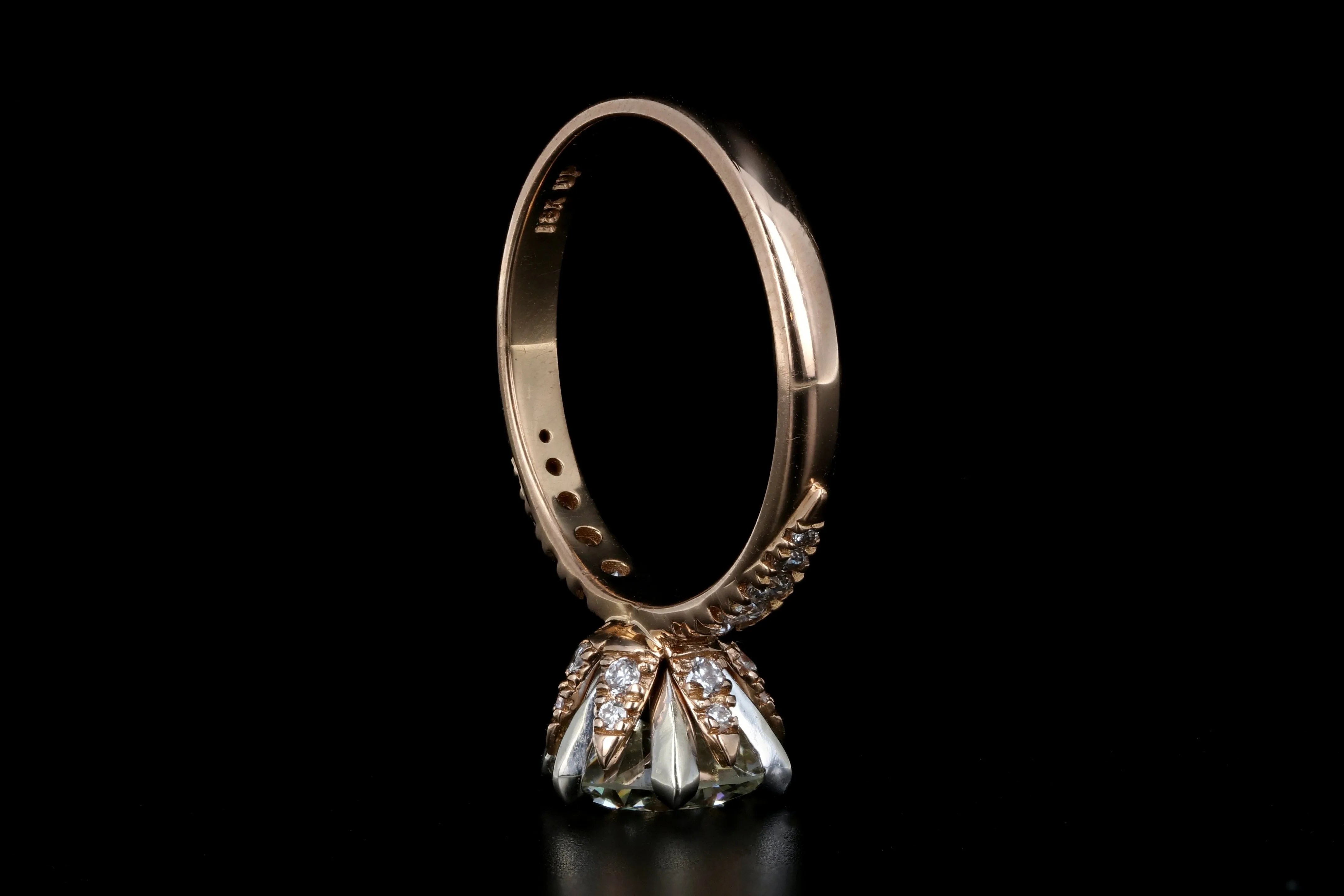 Modern 18K Rose Gold 1.86 Carat Diamond Engagement Ring GIA Certified