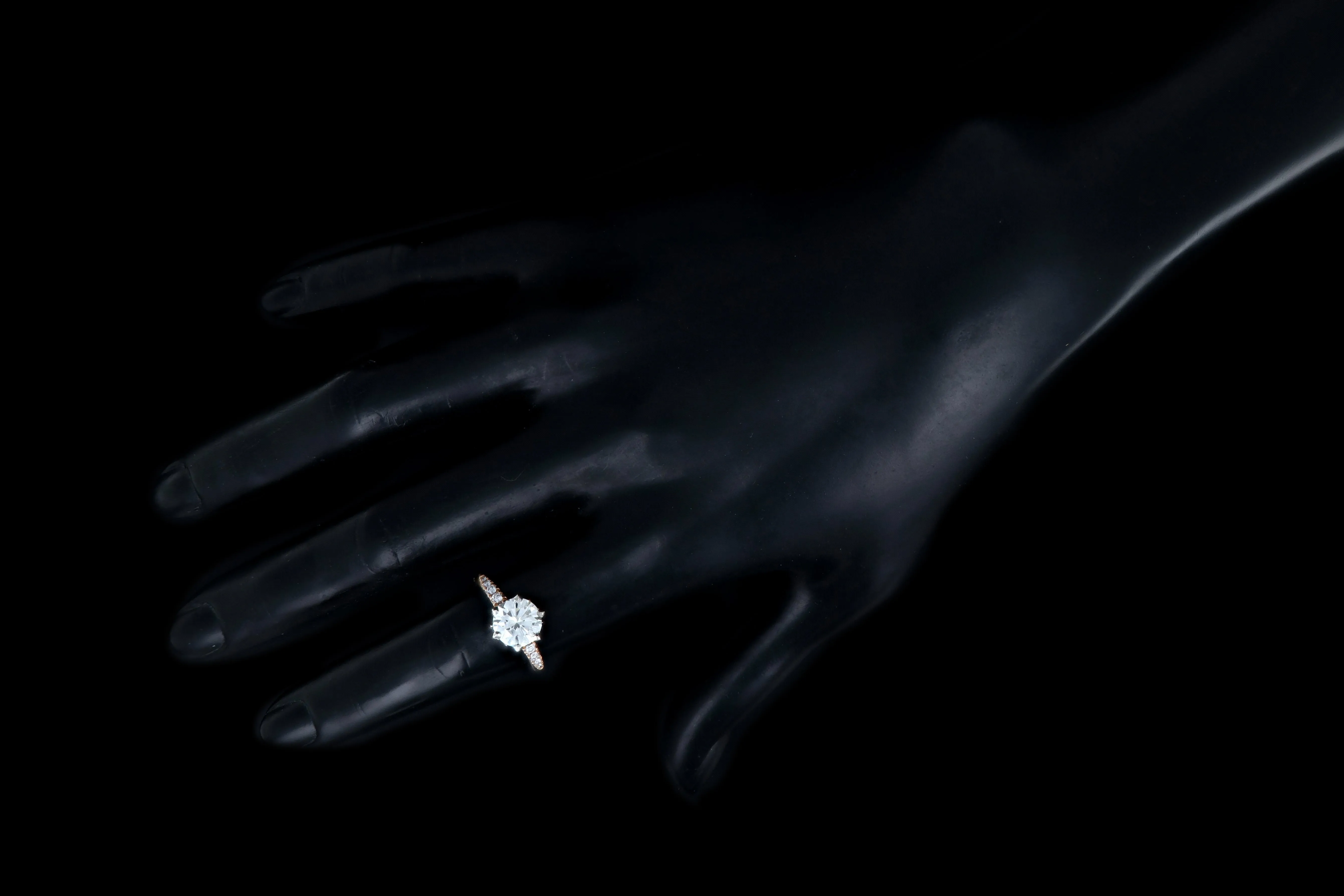 Modern 18K Rose Gold 1.86 Carat Diamond Engagement Ring GIA Certified
