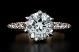 Modern 18K Rose Gold 1.86 Carat Diamond Engagement Ring GIA Certified