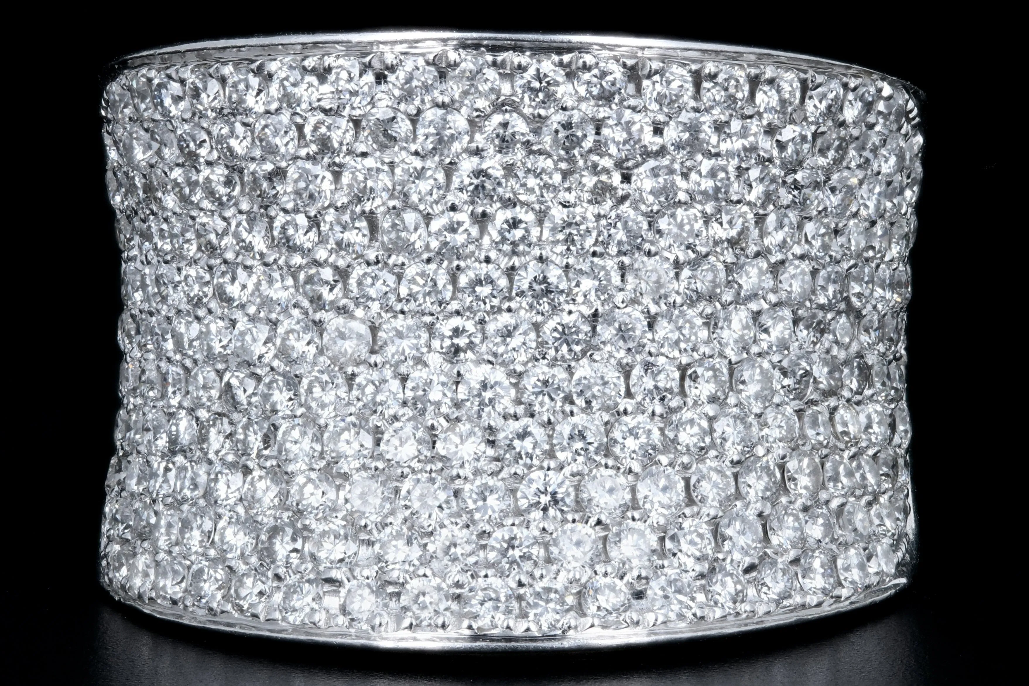 Modern 18K White Gold 2CTW Diamond Band