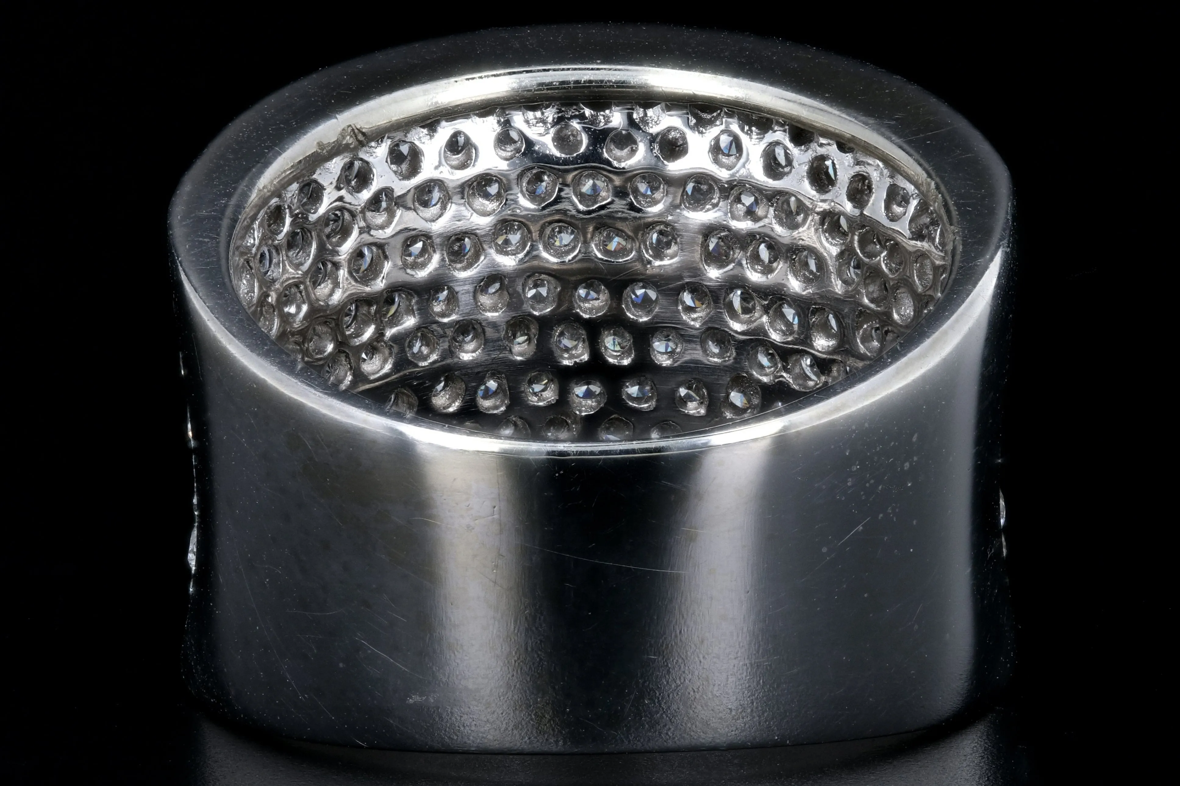Modern 18K White Gold 2CTW Diamond Band