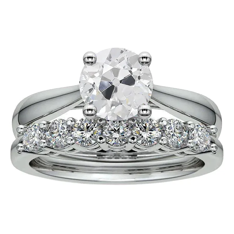 Modern Bridal Wedding Rings Natural Earth Mined Diamond