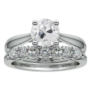 Modern Bridal Wedding Rings Natural Earth Mined Diamond