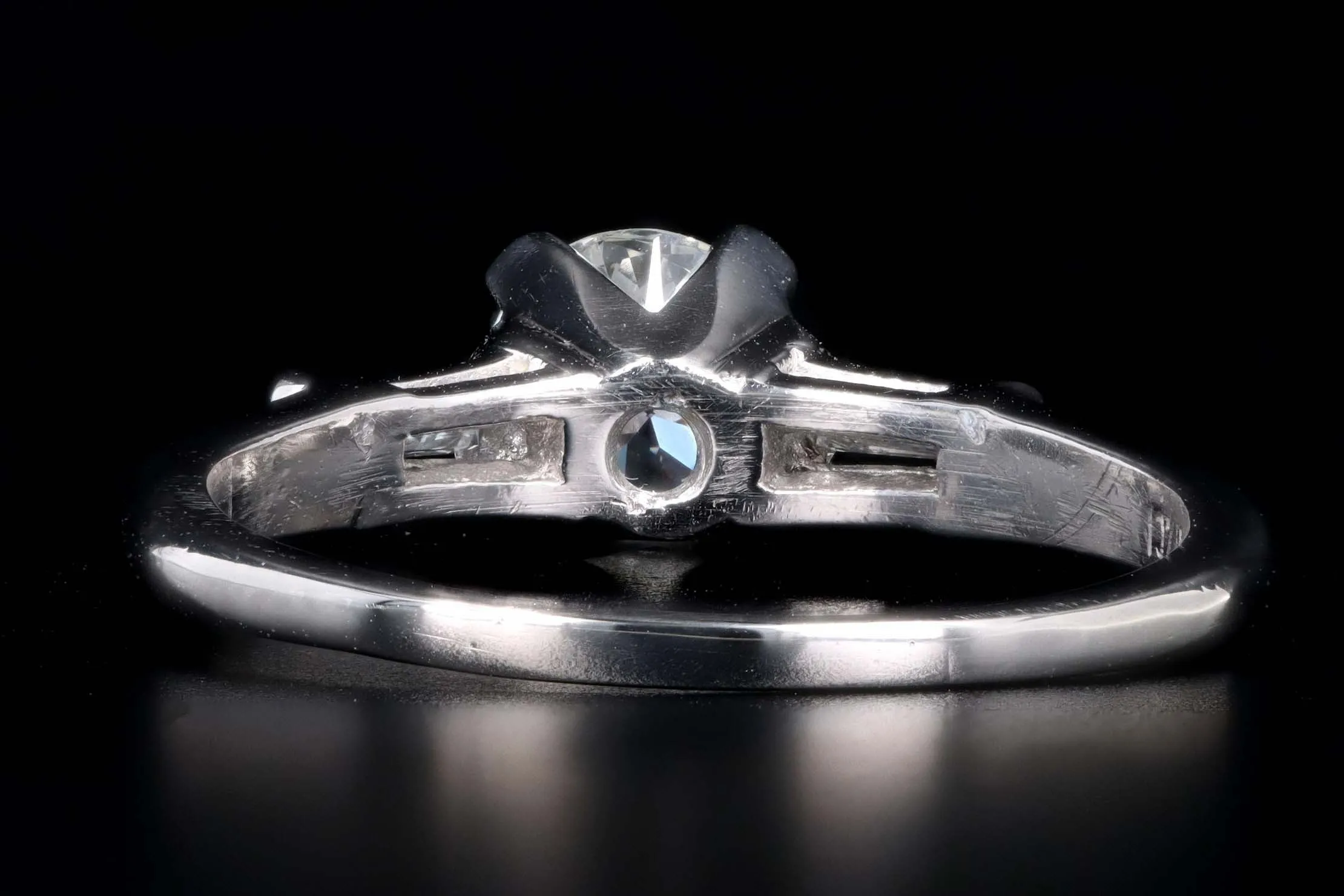 Modern Platinum .63 Carat Round Brilliant Diamond Engagement Ring