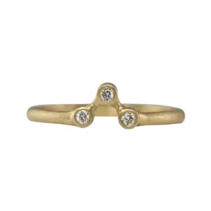 Modern Three Diamond Stacking Ring