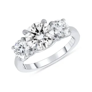 Modern Three Stone Engagement Ring