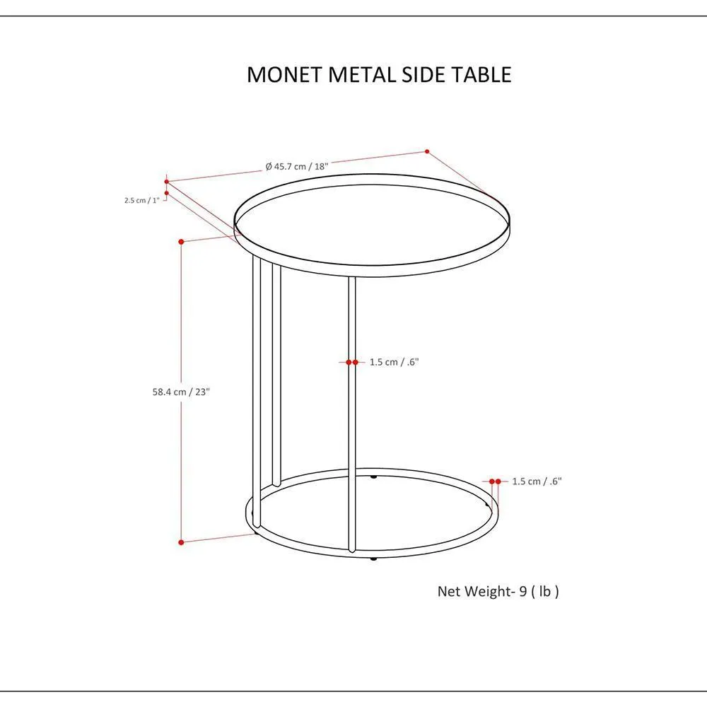 Monet Side Metal Table