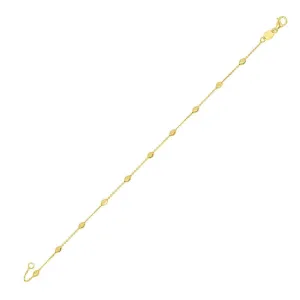 Moon Cut Chain Bracelet 14K
