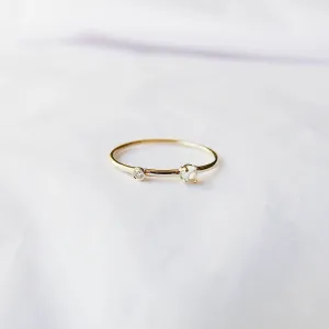 Moonstone Duet Ring - Small