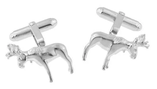 Moose Cufflinks in Sterling Silver