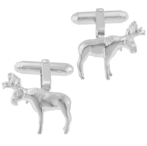 Moose Cufflinks in Sterling Silver