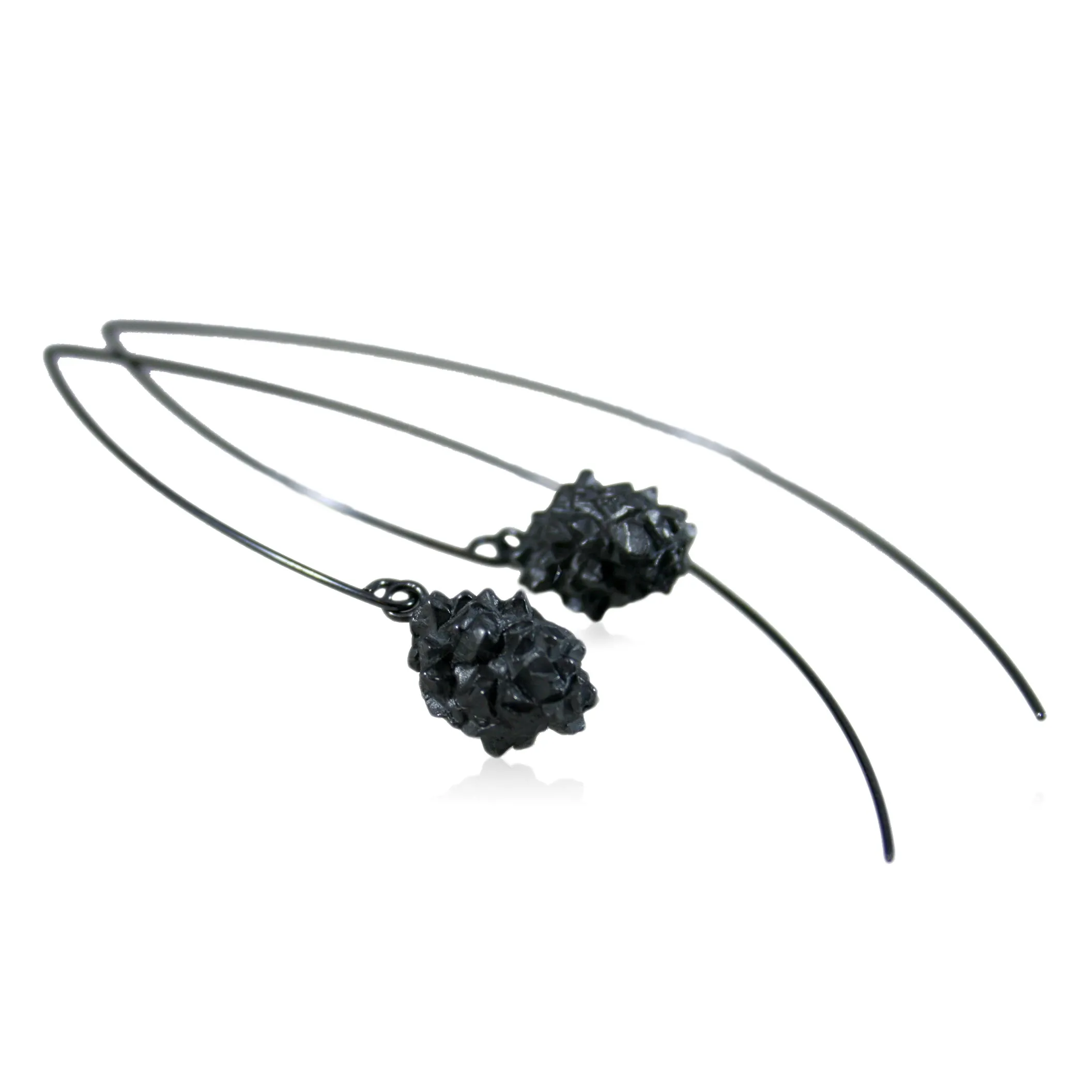 Mordor long earrings Black