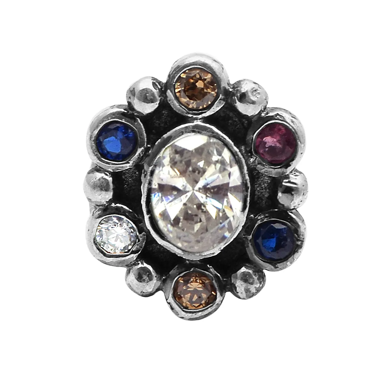 Multi Choice Gemstone Tiny Nose Pin Studs In 925 Sterling Silver Nose Pins For Her