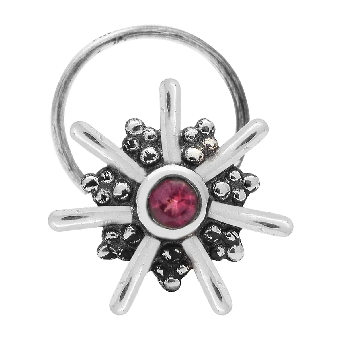 Multi Choice Gemstone Tiny Nose Pin Studs In 925 Sterling Silver Nose Pins