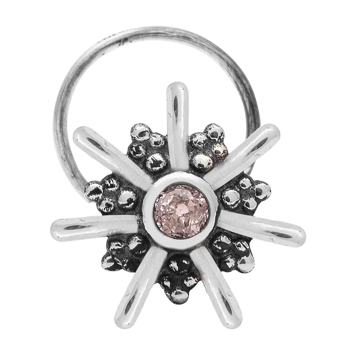 Multi Choice Gemstone Tiny Nose Pin Studs In 925 Sterling Silver Nose Pins