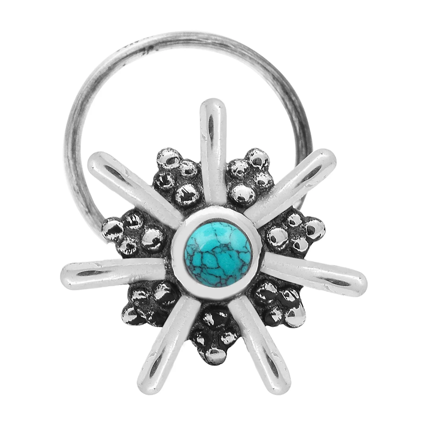 Multi Choice Gemstone Tiny Nose Pin Studs In 925 Sterling Silver Nose Pins