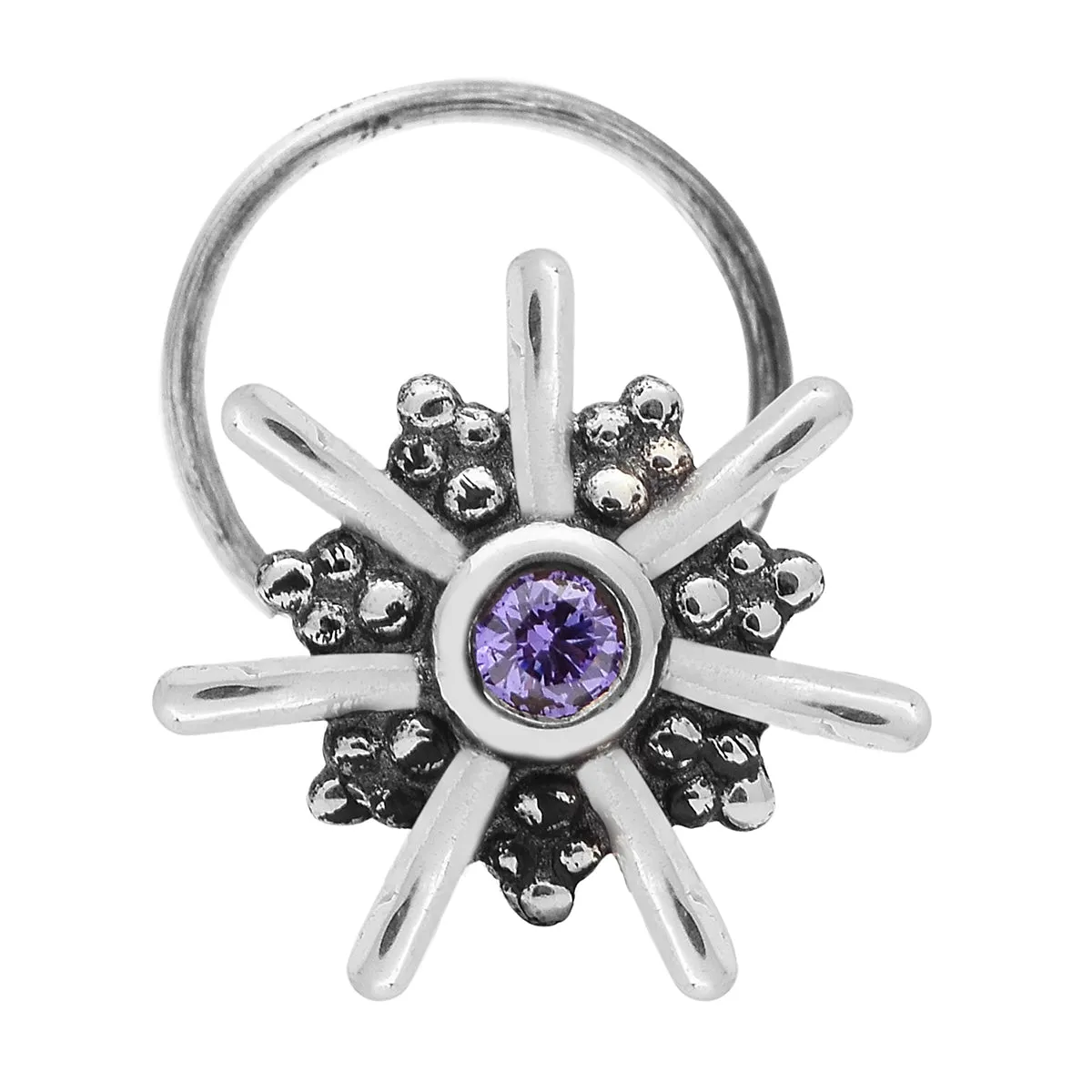 Multi Choice Gemstone Tiny Nose Pin Studs In 925 Sterling Silver Nose Pins