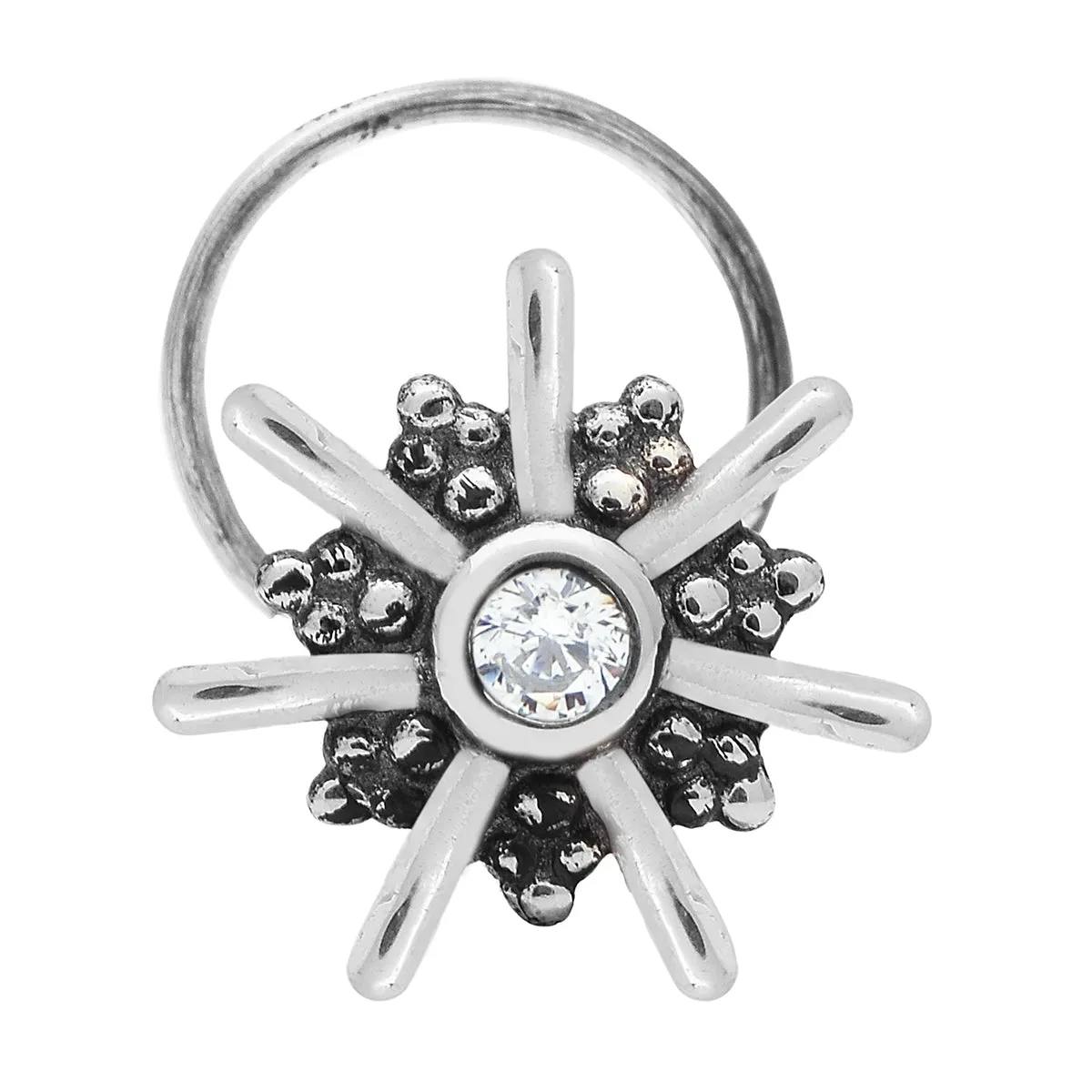 Multi Choice Gemstone Tiny Nose Pin Studs In 925 Sterling Silver Nose Pins