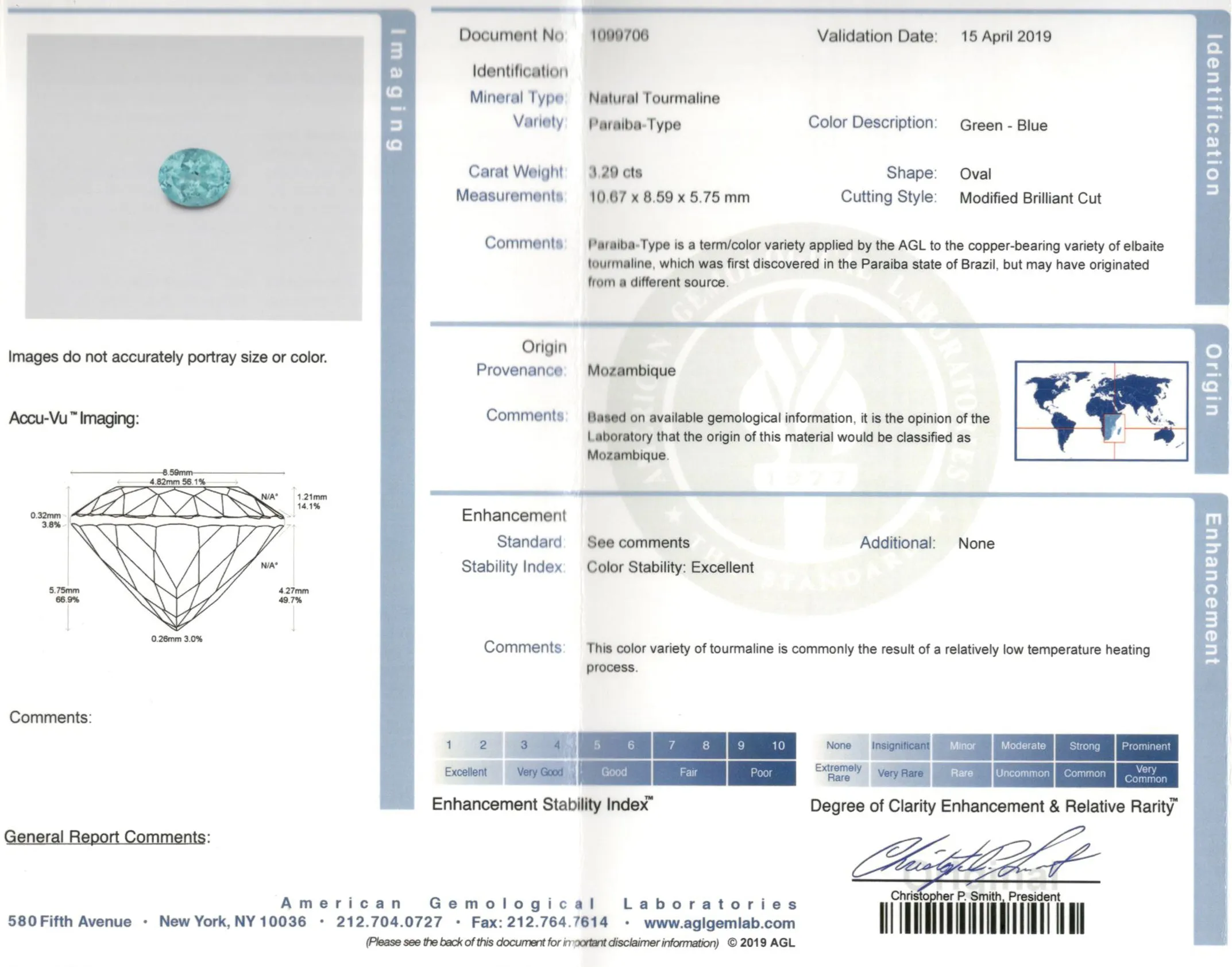 New 18K White Gold 3.29 Carat Paraiba-Type Tourmaline & Diamond Halo Ring AGL Certified