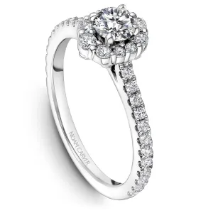 Noam Carver 14kt White Gold 0.33ct Round Step Halo