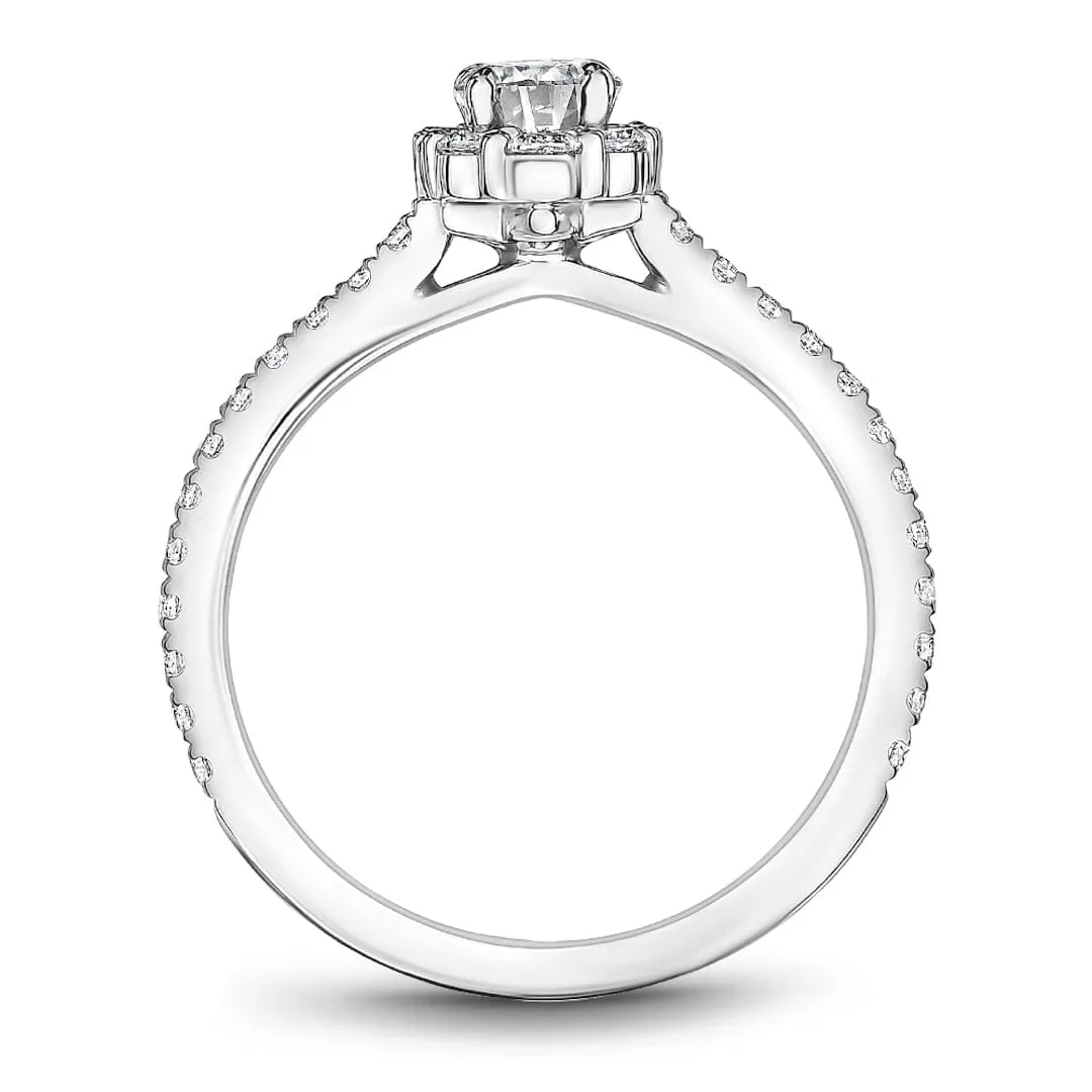 Noam Carver 14kt White Gold 0.33ct Round Step Halo