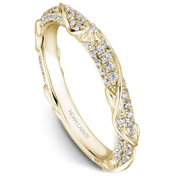 Noam Carver Intricate Floral Nature Inspired Diamond Wedding Band