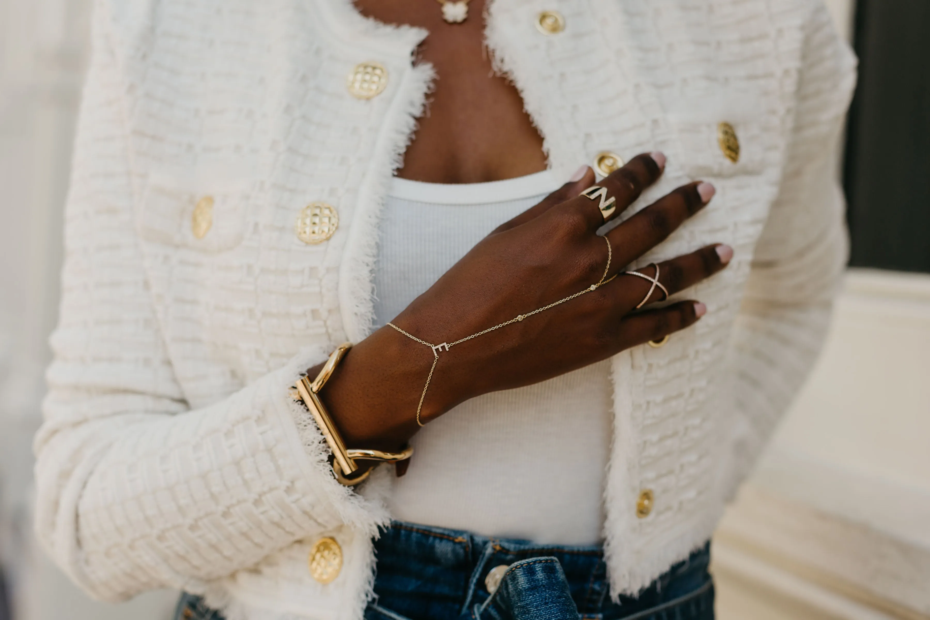 Nogama Initial Ring Bracelet