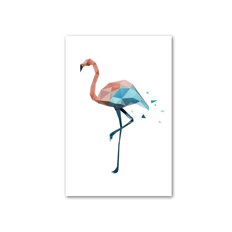Nordic Pink and Blue Geometric Animals